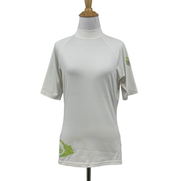 Roxy Rashguard Women 14 UV Tech Stretch High Neck Raglan Short Sleeve Shirt - Picture 1 of 13